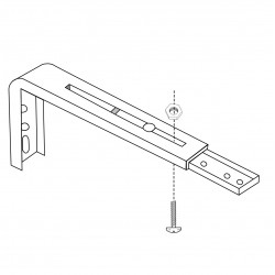 Suporte regulável branco (11 A 16Ccm) Vertical
