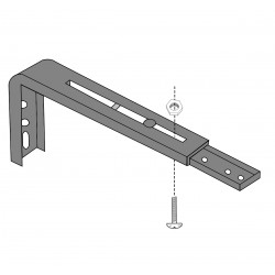 Suporte regulável cinza (11 A 16Ccm) Vertical
