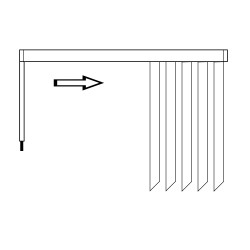 Recolhe para o lado oposto do Mecanismo
