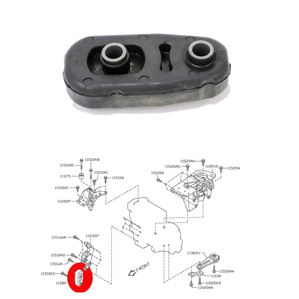 Support moteur avant, Nissan Serena C25, C26 - SILENT BLOCKS