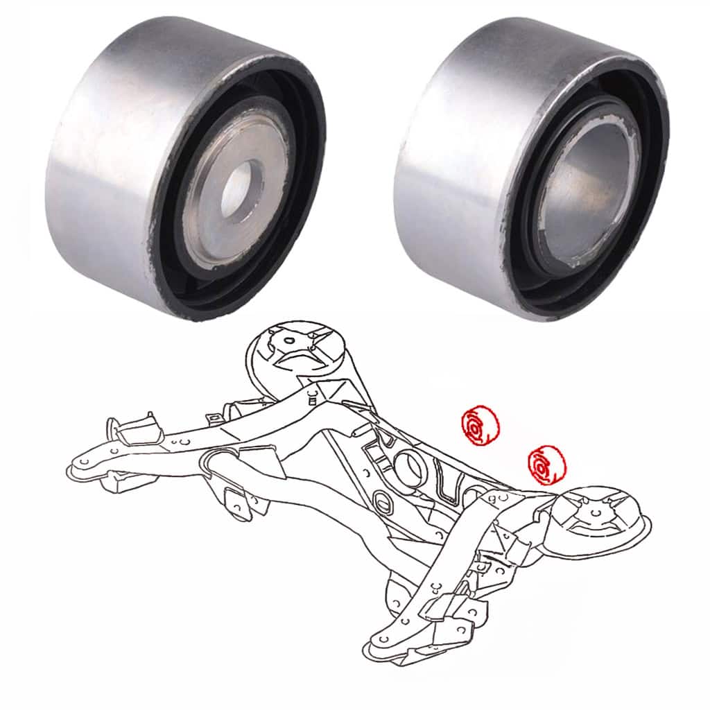 Pajero III/IV rear differential mount bushes - SILENT BLOCKS