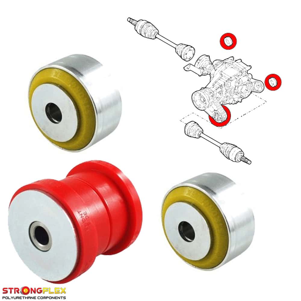 Rear differential mount bushes, Alfa 159 Q4, Brera Q4, Spider III Q4 ...